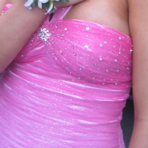 Jovani, Size 4 Dark Pink & Light pink formal dress - Picture 6 of 11